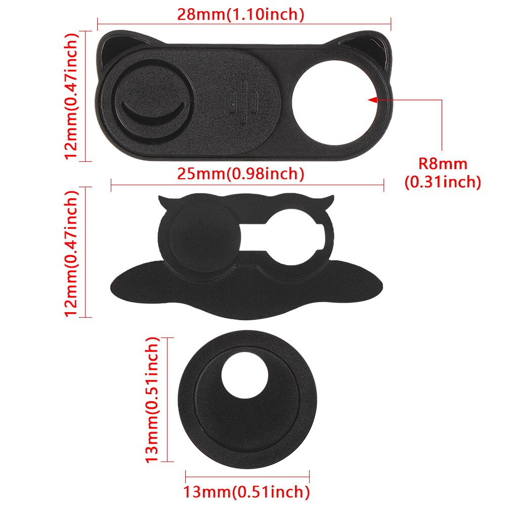 Adesivo per fotocamera copertura per Webcam Privacy copertura protettiva obiettivo per Computer portatile copertura per fotocamera protezione anti-pigolio cursore dell'otturatore