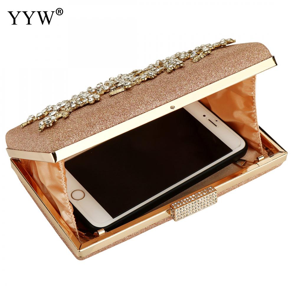 De Cadeia curta Bolsa Teste Padrão Da Árvore de Diamantes Festa À Noite Noite Saco de Embreagem Das Mulheres do Sexo Feminino bolsa de Ombro Bolsa de Cadeia Longa De Ouro Bolso Mujer