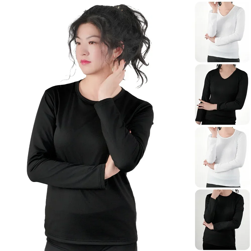 Sexy camisa feminina manga longa estilo coreano magro básico undershirt alta estiramento tshirt topo das mulheres roupas t camisa feminina