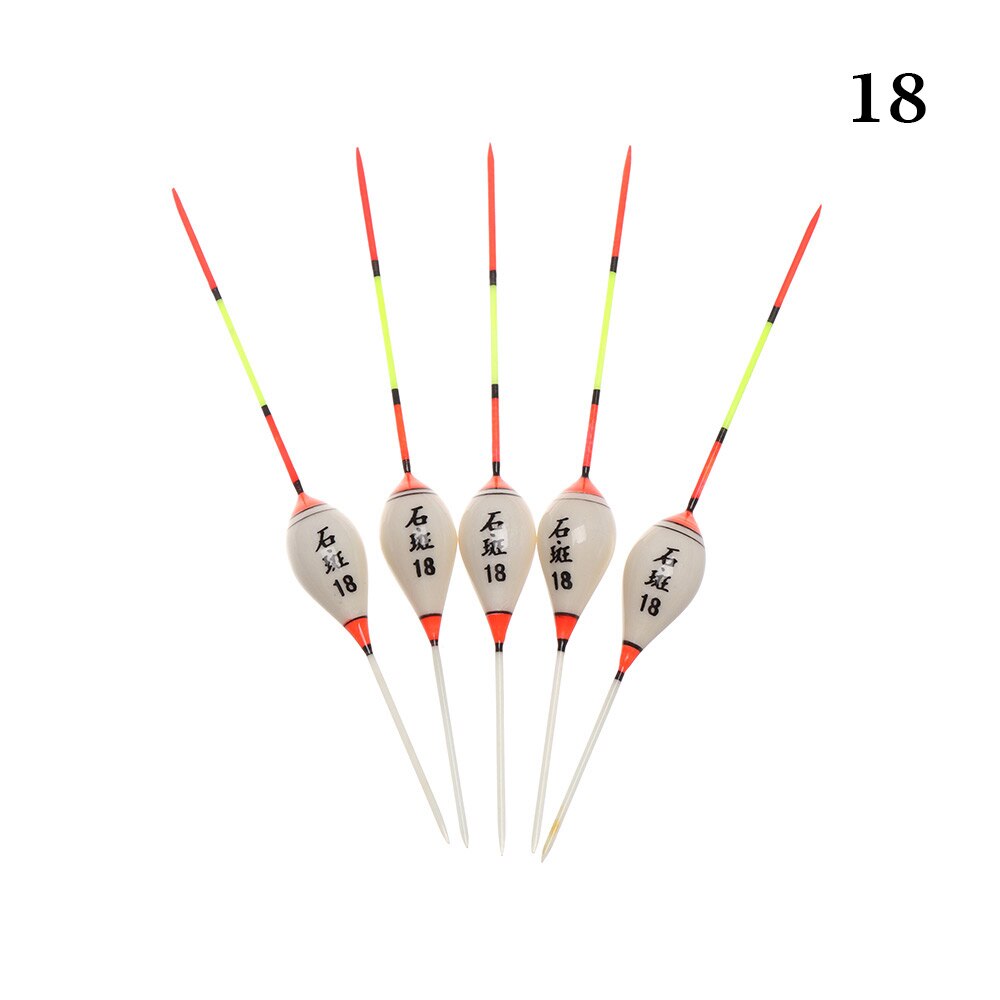 5pcs Fishing Floats Weight Tail Bobber Paulownia Wood Float Slip Fishing Bobber Fishing Lure Fish Tools Fishing Accessories: 18