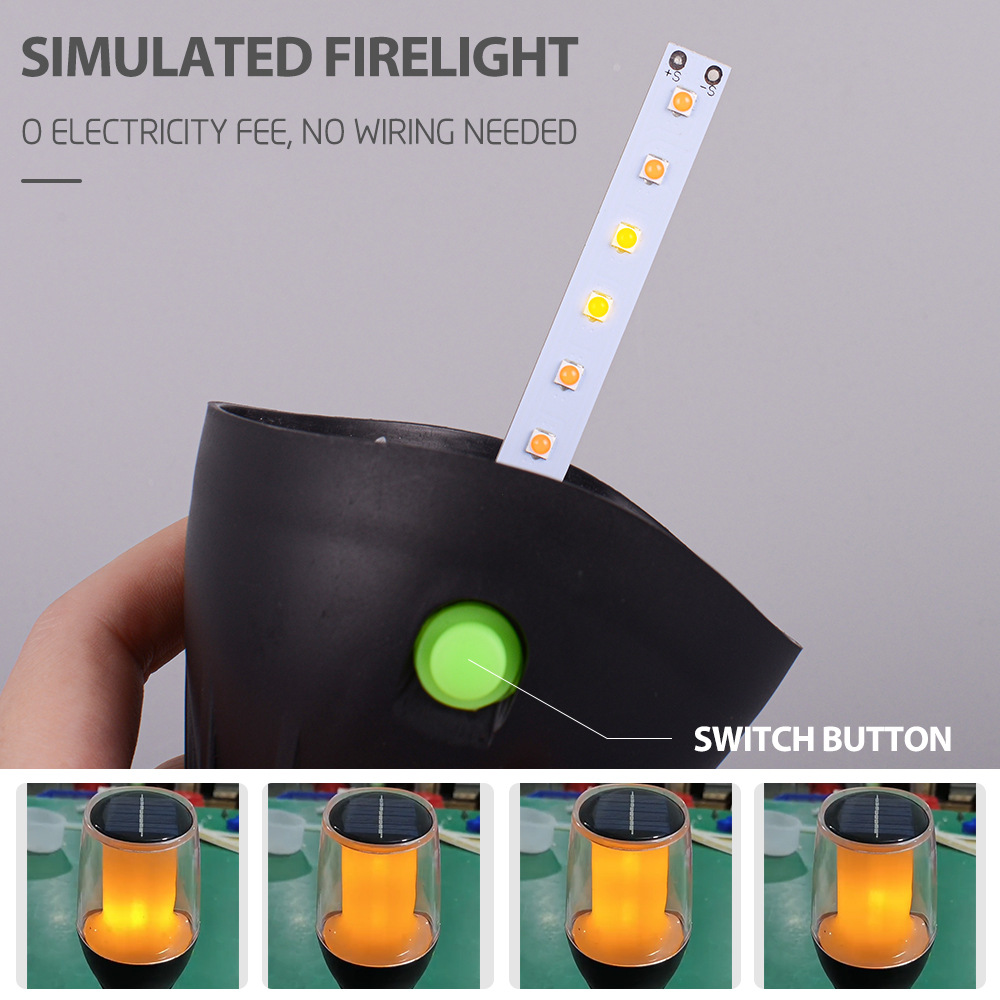 Zonne-Energie Buiten Tuin Gazon Lamp Zonne-Energie Waterdicht Landschap Pad Voor Tuin Achtertuin Gazon Patio Decoratieve Led Verlichting