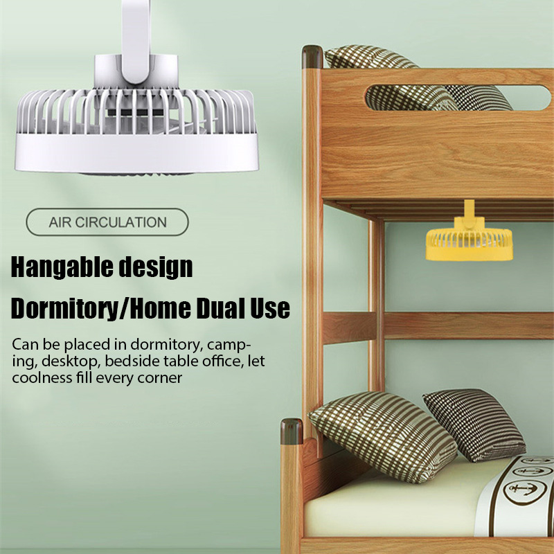 Fans Desktop Mini Wall-mounted Mute 3 Gears Fan Portable Air Cooler USB Dormitory Multi-functional Ceiling Fan Hanging Bathroom