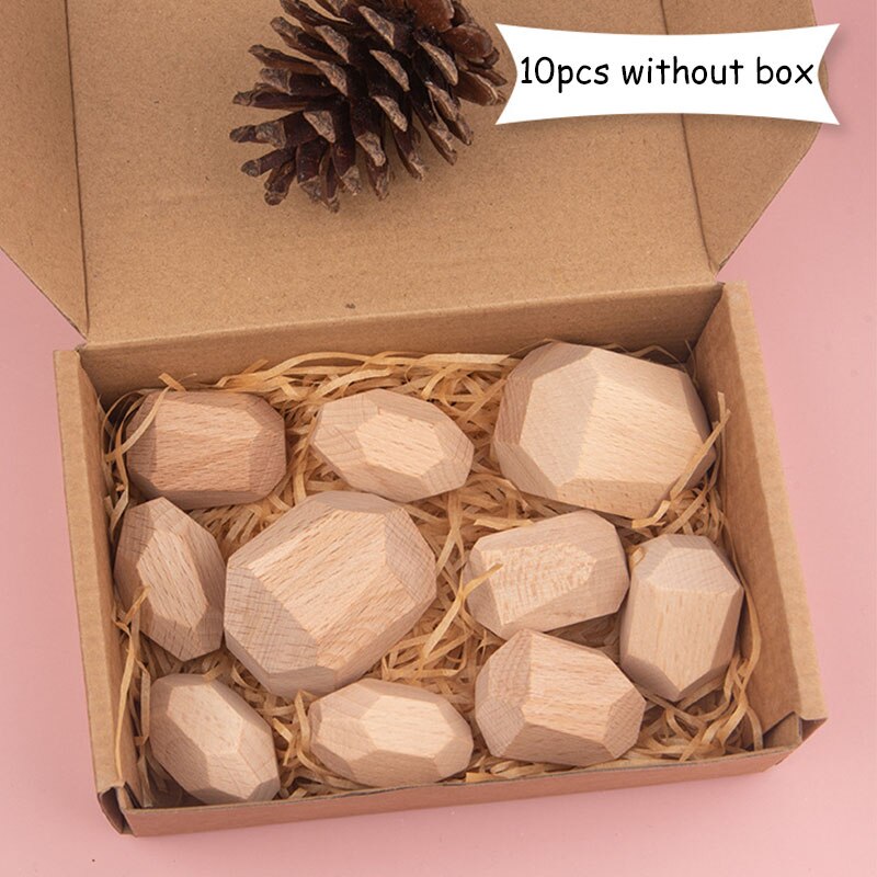 Montessori Spielzeug Gebäude Regenbogen Holz Spielzeug Montessori Bildungs Holz Spielzeug Stapeln Pädagogisches Spielzeug Für Kinder Kinder Spielzeug: 10pcs no box