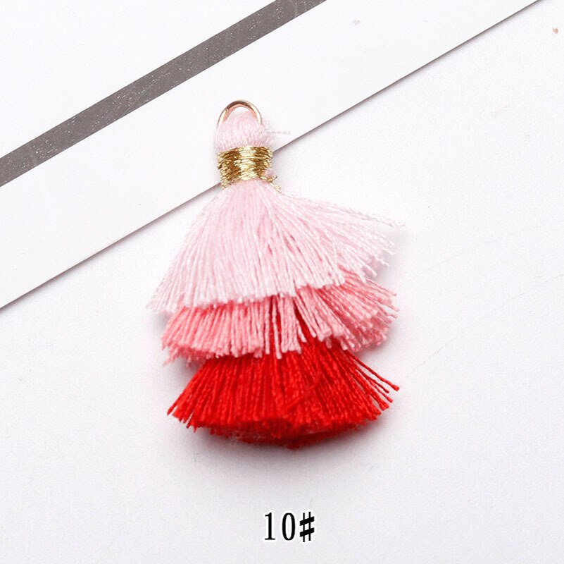 6pcs/lot 35mm three layers Overlapping tassels silk fringe sewing tassel decorative key tassels for curtain home decoration: 010