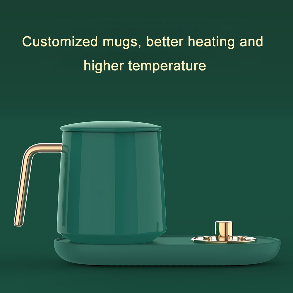 USB Electric Cup Warmer Smart Thermostatic Cup Coaster With Timing Function 5 Gear Adjustable Mug Heater