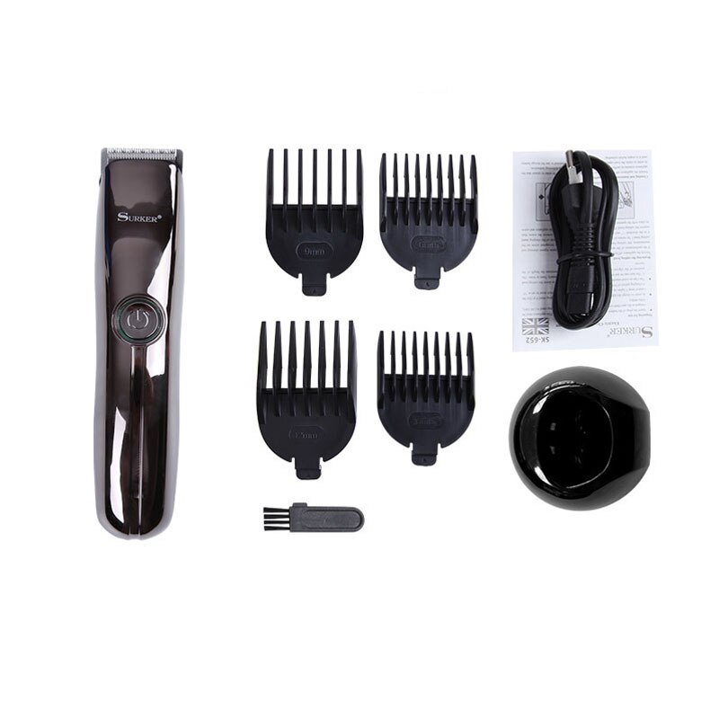 surker electric hair trimmer SK-652 cordless rechargeable hair clipper haircut machine