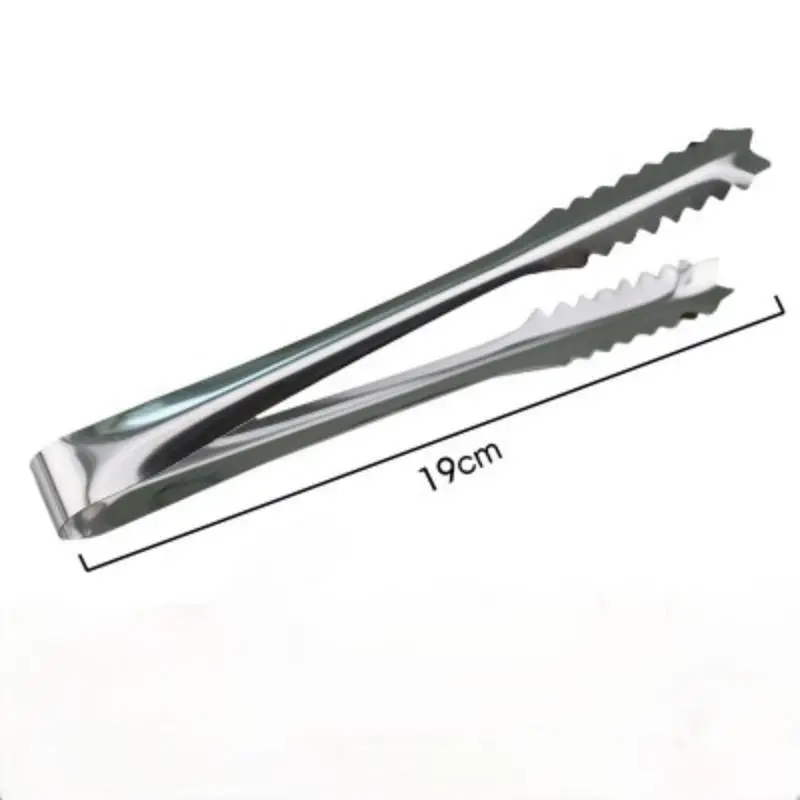 15Cm/19Cm Rvs Buffetten Tang Voor Barbecue Party Bar Clip Brood Eten Ijs Klem Ice Tong keuken Tool: 19cm