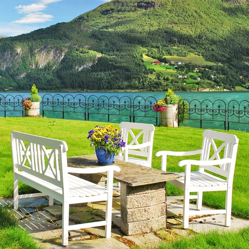 5pcs Decorative Garden Fence Outdoor Fencing Landscape Patio Path Border Edging Fences