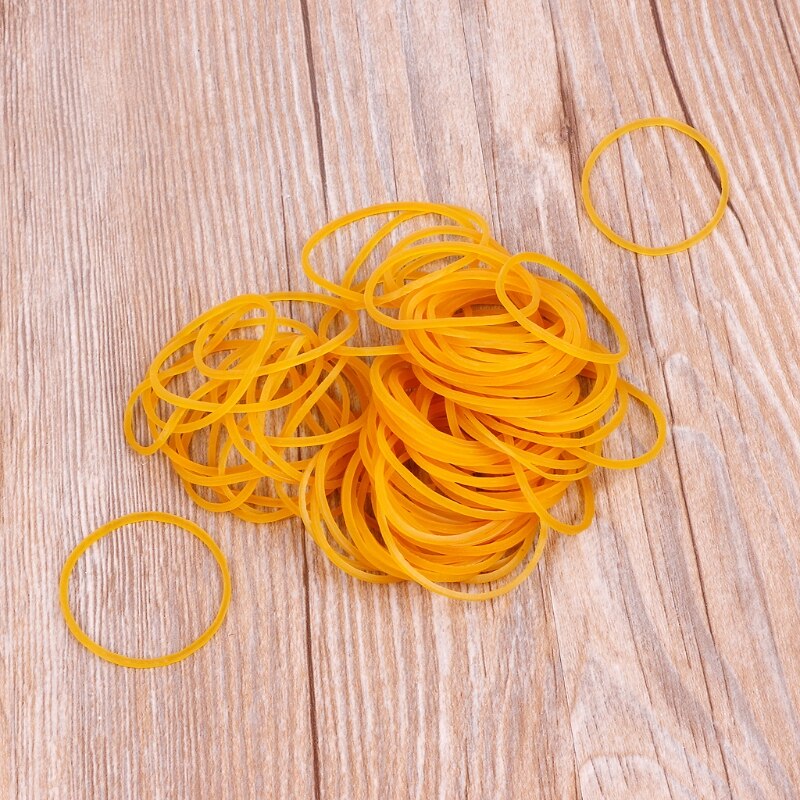 100pcs Yellow Elastic Rubber Band For School Office Home Industrial Rubber Band Stationery Packaging Tape