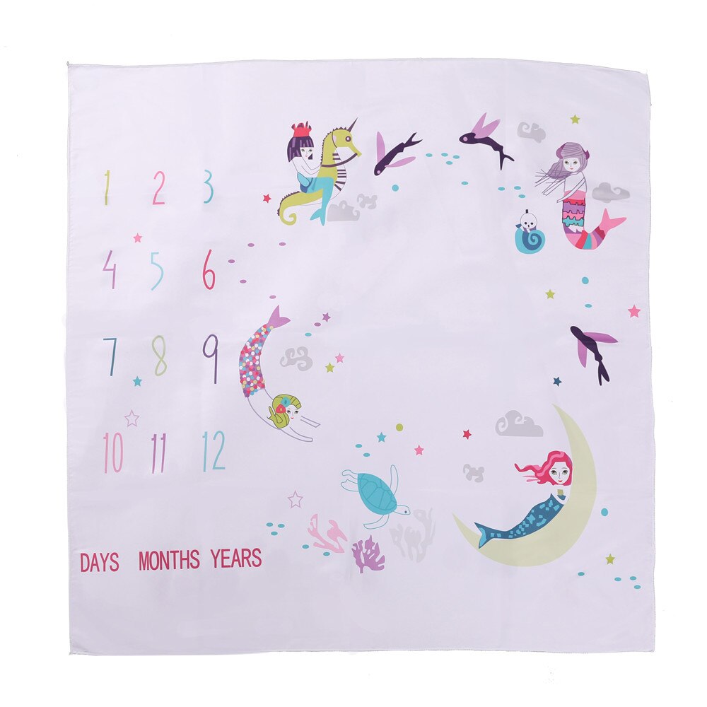Infantile bébé jalon couverture Photo fille garçon -né photographie bébé mensuel douche couverture croissance arrière-plan accessoires