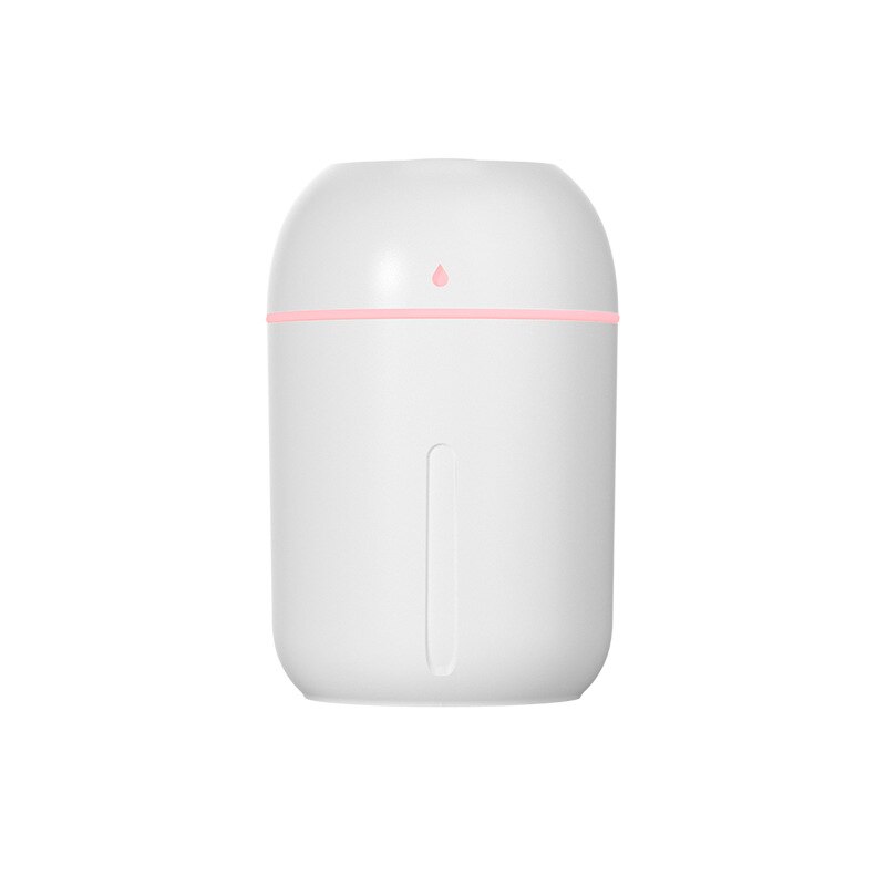 330ML Mini USB Portable Cool Mist Air Humidifier Essential Oil Aroma Diffuser With Led For Car Home Office Yoga: WHITE