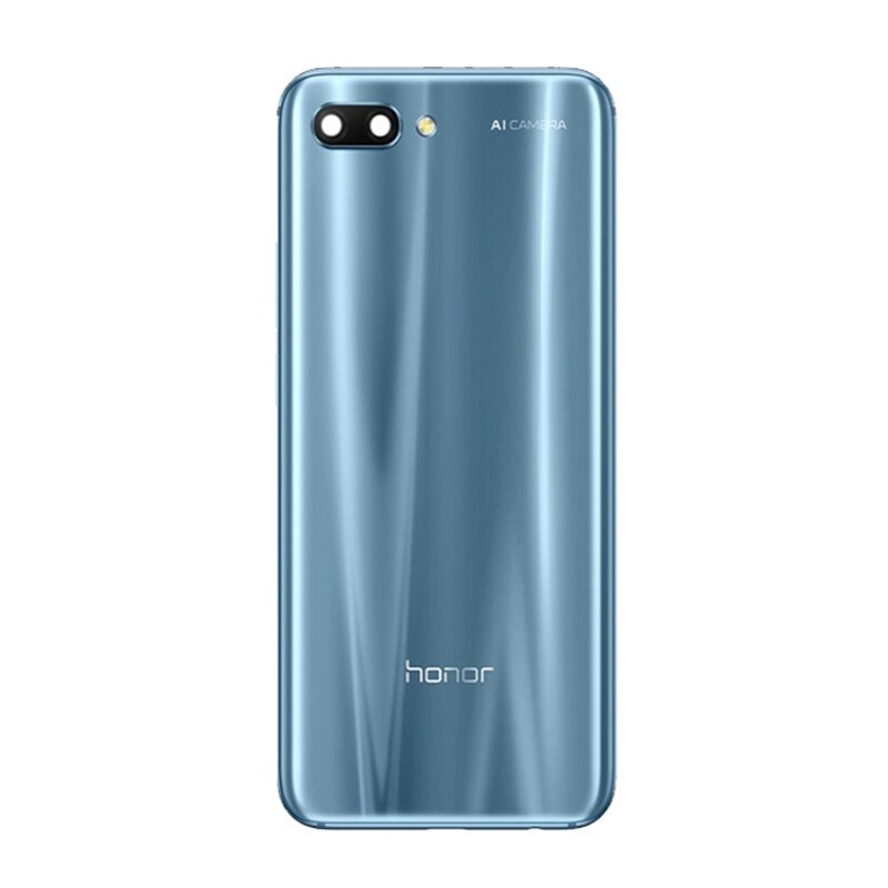 Originele Huawei Honor 10 Back Battery Cover Deur Achter Glas Behuizing Case Honor10 COL-L29 Cover Vervanging + Sticker 5.8": Silver