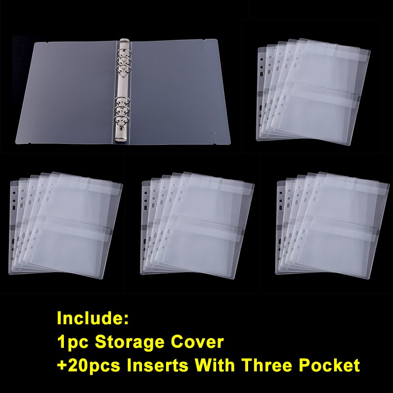 1/2/3/4 Pockets Dies and Stamp Storage Folder Scrapbook Die Cut Storage Binder For Card Documents Photo Postcard Holders: 6