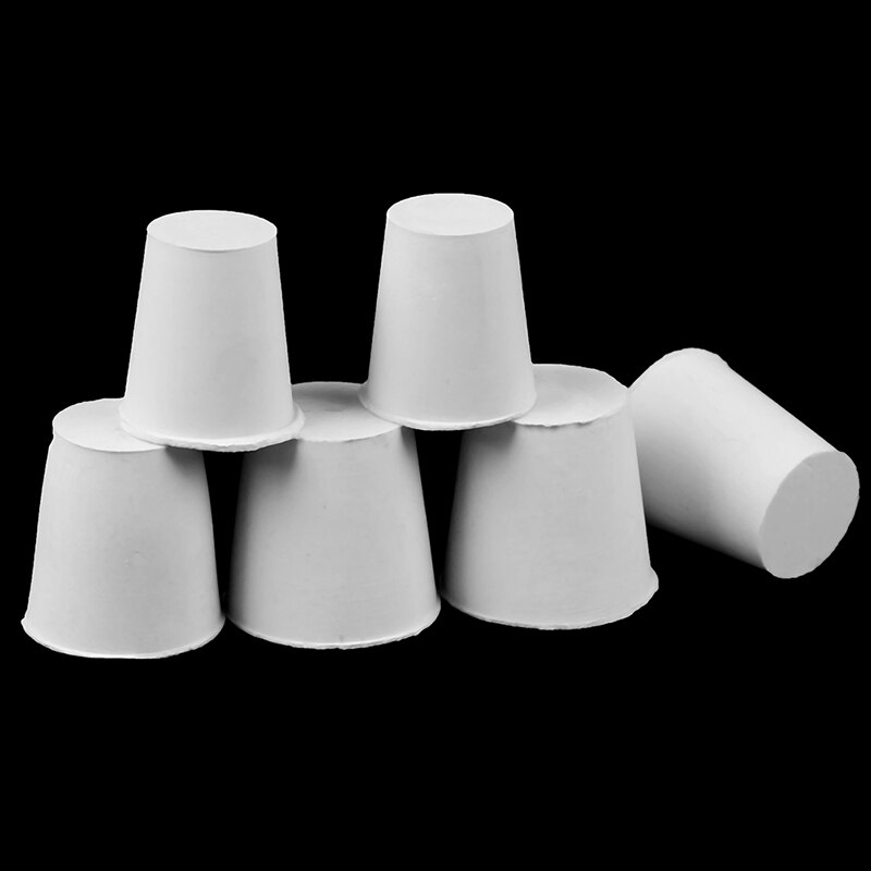 2 Pcs White Silicone Rubber Plug Stopper With Hole Airlock Bubbler Valve Wine Brew Silicone Plug Rubber Stopper