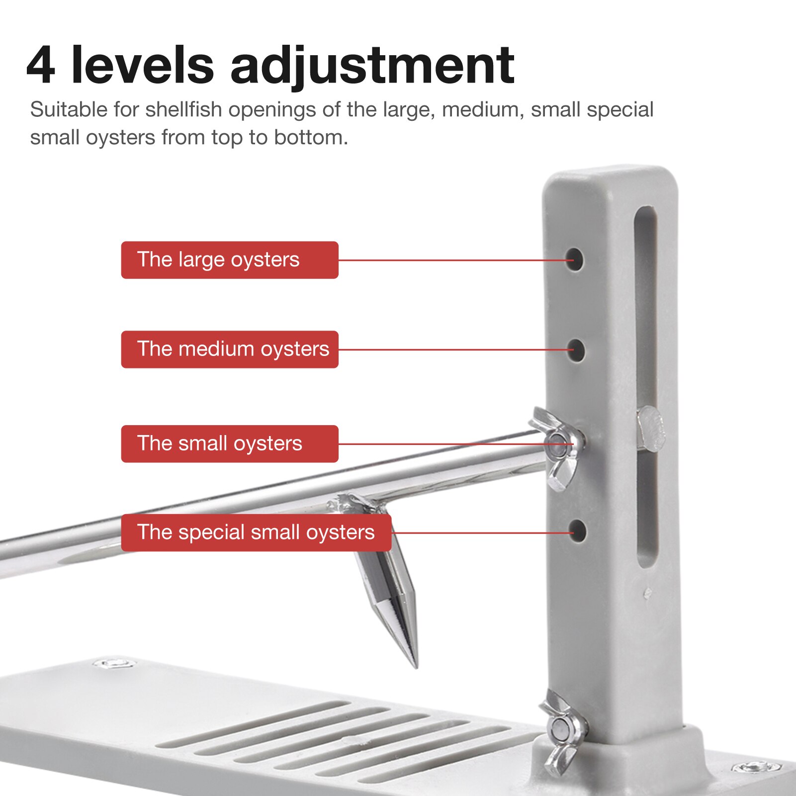 1 Set Oyster Shell Opener Adjustable Oyster Clam Shucker Tool Set #WO