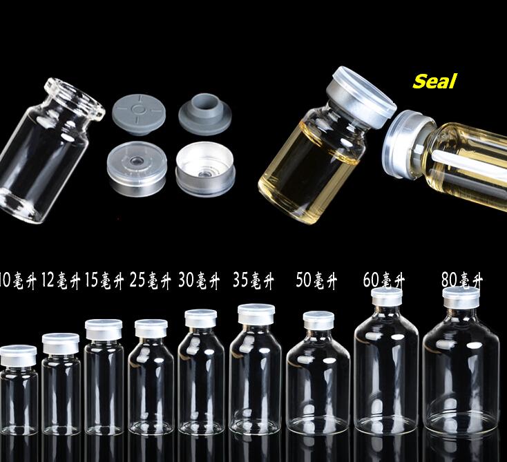 10 pçs/lote 27x58x12.5mm 25ml butil rolha de borracha garrafas de vidro selo de alumínio teste experimental penicilina garrafa