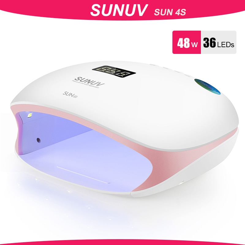 Sunuv sun 4/ sun 4s 48w uv led lampor nageltork lampa med lcd display smart uv fototerapi nagelkonst manikyrverktyg damer