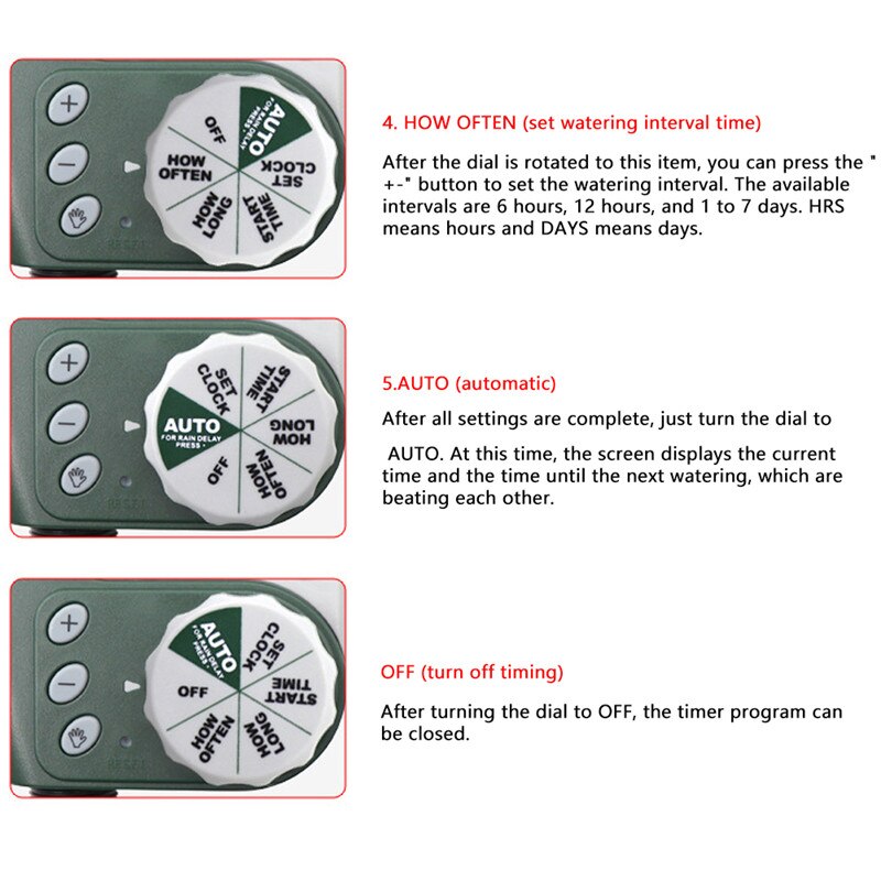 Auto LCD Display Faucet Timer Garden Irrigation Timer Electronic Home Garden Ball Valve Water Timer Irrigation Controller
