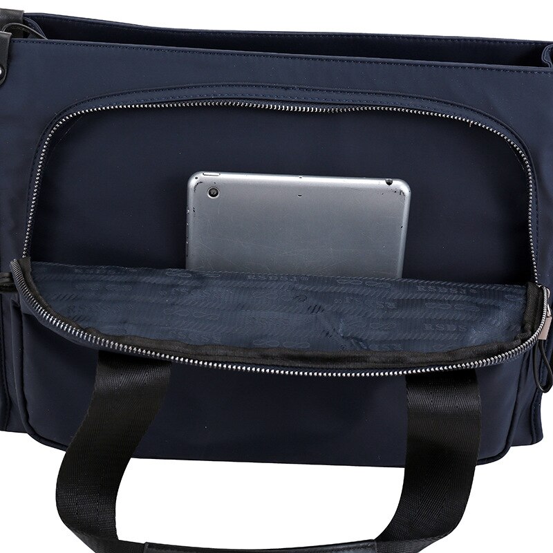 Briefcase Men's Business Bag Multifunctional Package Oxford Cloth Handbag Diagonal Bag Large Capacity Solid Zipper Handbag LD053