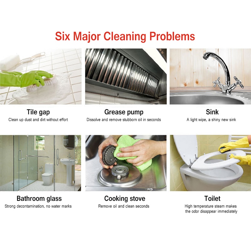 Multi-purpose Pressurized Handheld Electric Steam Cleaner Portable Household Cleaner All-in-One Sanitizer Kitchen Carpet 220V EU