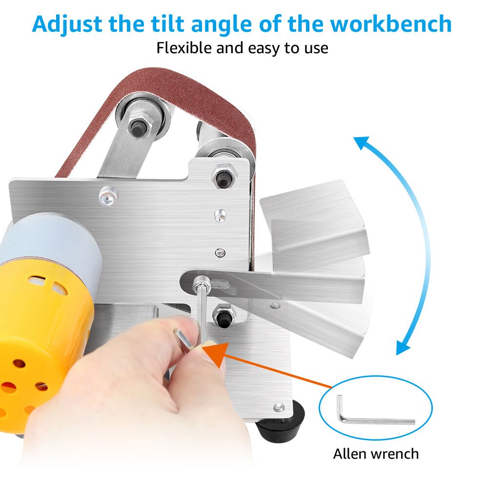 FIRECORE 30MM Belt Sander Grinder Knife Sharpener Mini Electric Belt Sander Multifunctional Home DIY Polishing Grinding Machine