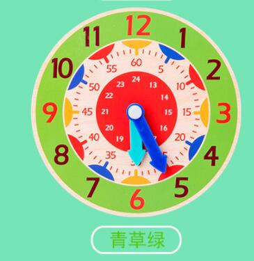 Wooden Clock Toys Hour Minute Second Cognition Colorful Clocks Toys for Kids Early Preschool Teaching Aids: f