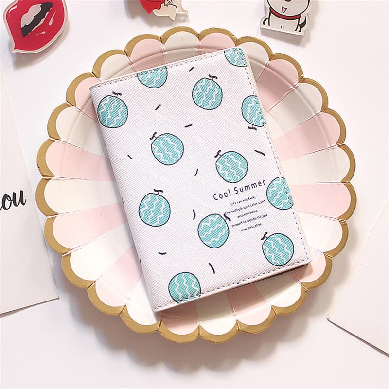 Fruit Summer Women Travel Business Passport Cover with Card Holder ID and Air Ticket Holders Passport Case for Documents: 02