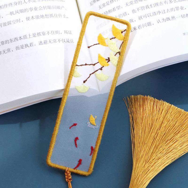 DIY Material Package Antique Bookmark Classical Self-embroidered Bookmark Material Package Embroidery Kit Embroidery Handmade