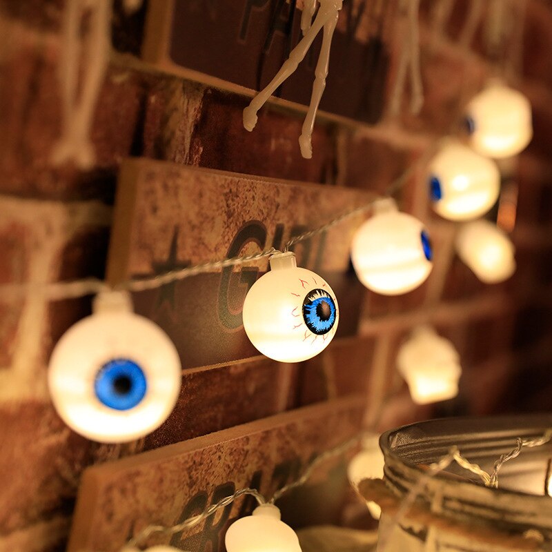 Kunstmatige Herfst Esdoorn Bladeren Pompoen Guirlande Led Kerstverlichting Voor Kerst Decoratie Thanksgiving Party Diy Halloween Decor: Eyeball