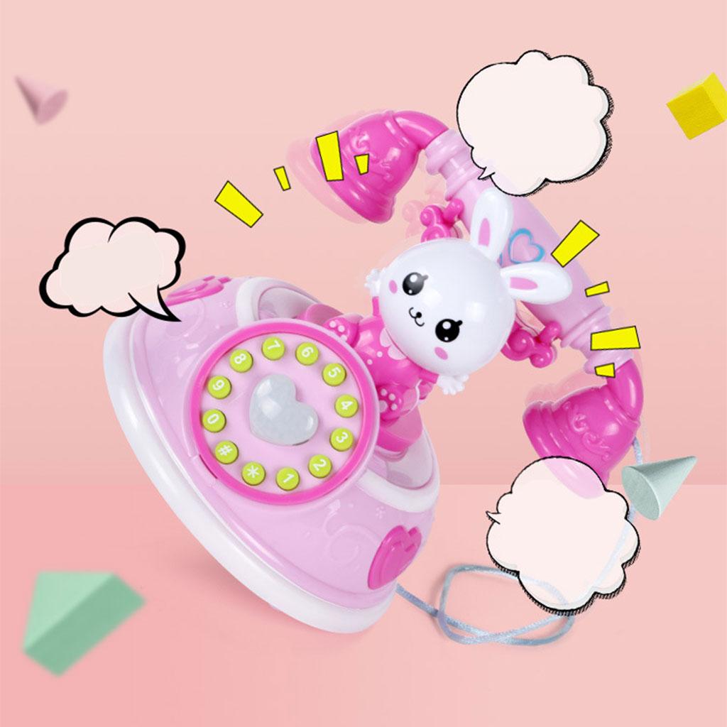 Multifunktionales telefonspielzeug zur förderung der entwicklung von kleinkindern: Rosa