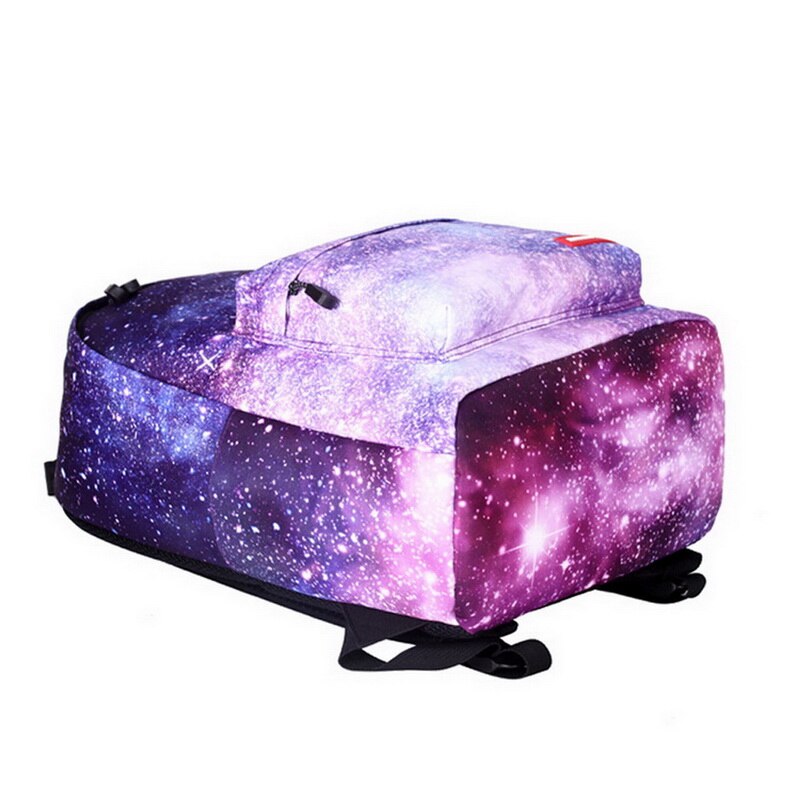 2 pcs/set Women Backpack Stars Universe Space Printing Female Canvas Backpacks Teenage Girls School Men Bag