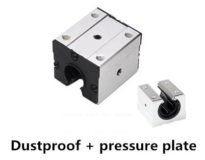 1PCS standard opening linear optical axis slider bearing SBR25UU/dust-proof pressure plate series/copper sleeve/straight circle: Green