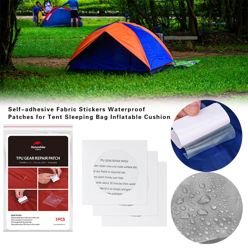 3 sztuk TPU wodoodporny przezroczysty namiot na zewnątrz kurtka taśma naprawcza skrawek samoprzylepne naklejki nylonowe tkaniny plastry akcesoria