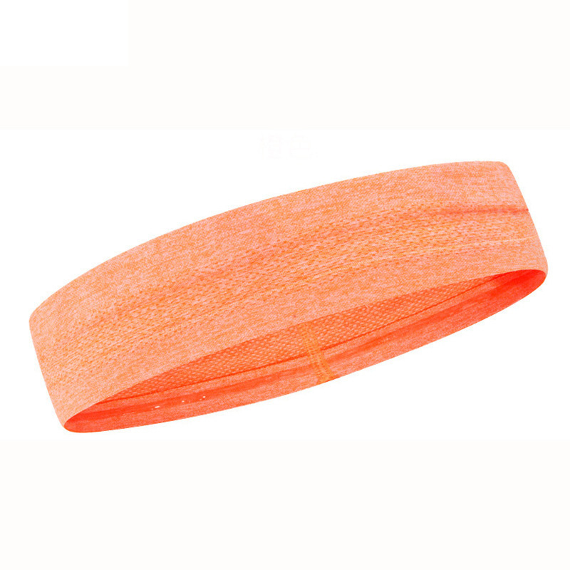 Sport sved pandebånd mænd svedbånd til mænd og kvinder hoved sved bånd køre fodbold tennis tørklæde anti-slip elastisk hårbånd: Orange