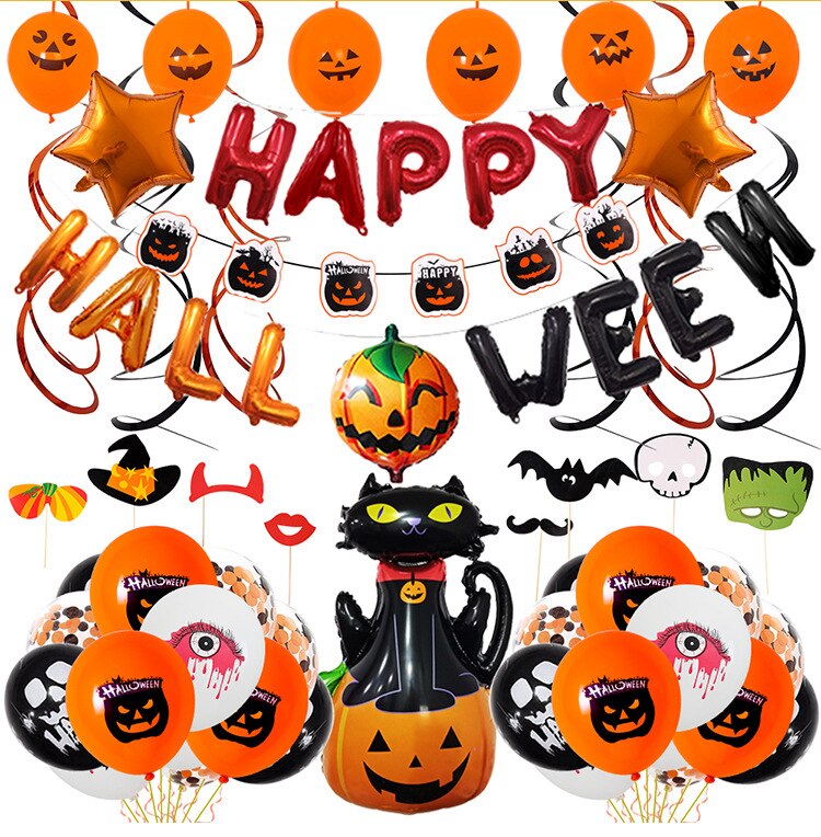 Foil Balloons Birthday Party All Saints' Day Halloween Day Decoration Kids Adult Ball Wedding party Decor
