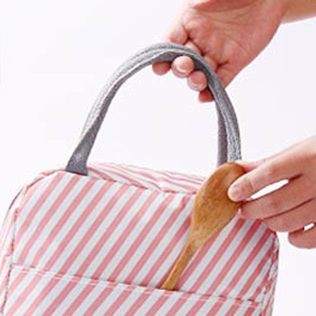 2W#Simple Style Large Capacity Waterproof Oxford Lunch Bag Outdoor Picnic Bag