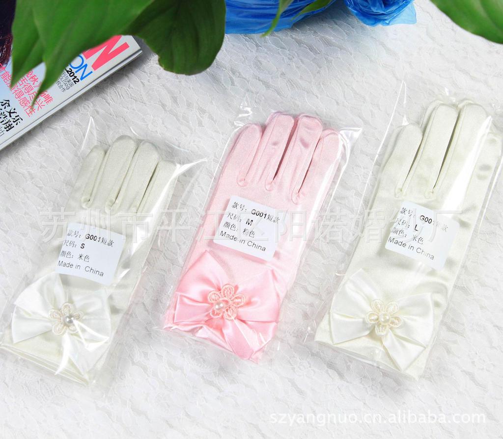 10 pzas/lote chico niña de las flores guantes cortos blanco rojo rosa estudiante guante de encaje disfraz guante de acción al por mayor