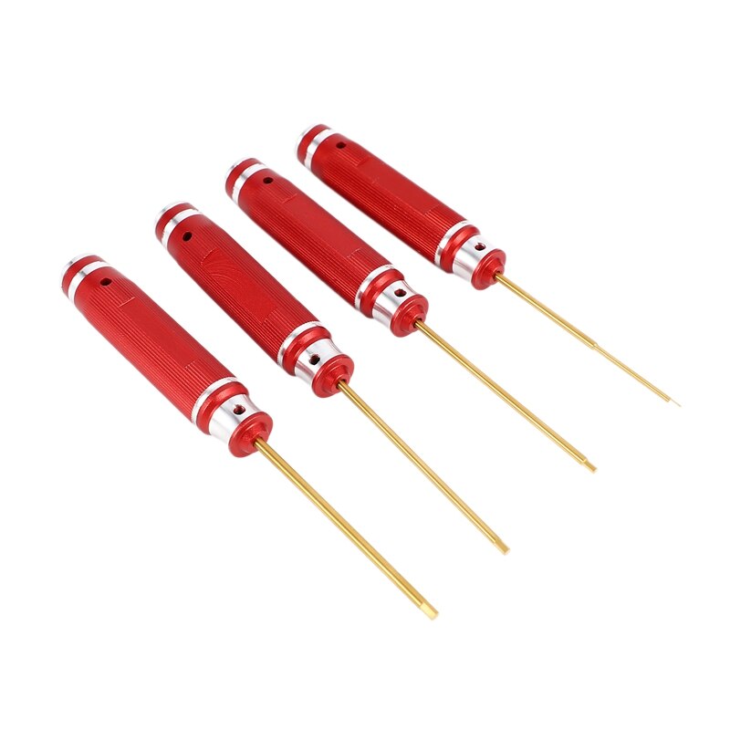 4PCS Hexagon Screwdriver Set - 1.5-3.0mm Titanium Coated - Non-Slip RC Tool