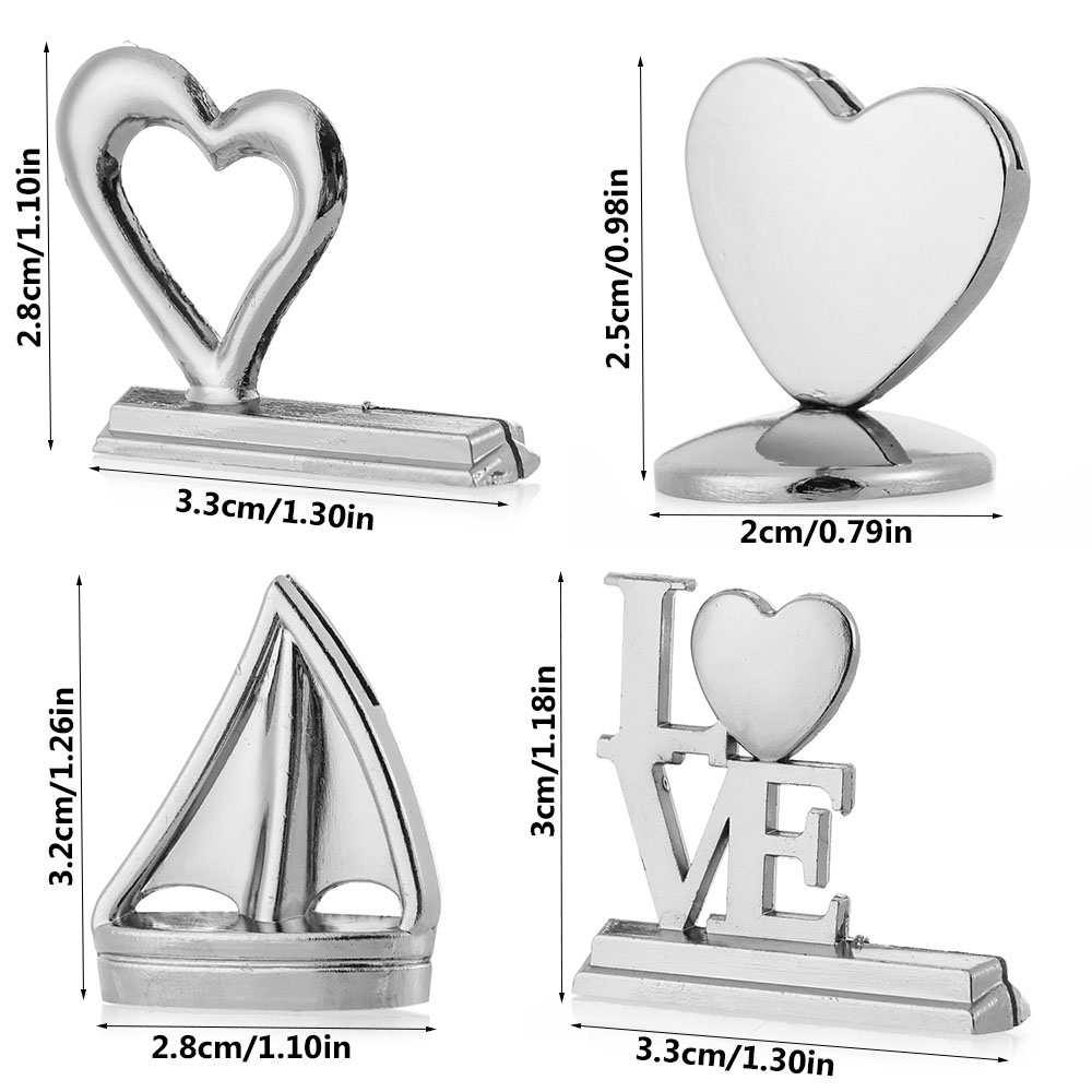 Table Number Holder Stands Name Seating Labels Placecard Clips Photo Picture Cards Display Stand for Wedding Anniversary Party