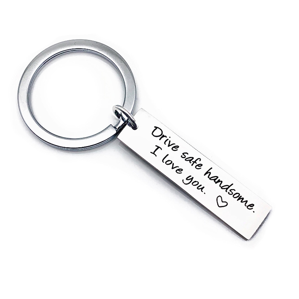 Paar Auto Keychain Nette Männer Frauen Schlüsselanhänger Edelstahl Anhänger Schlüssel Zubehör Liebe Schlüssel Ring Benutzerdefinierte Stick Sicher Schlüssel Kette: 11