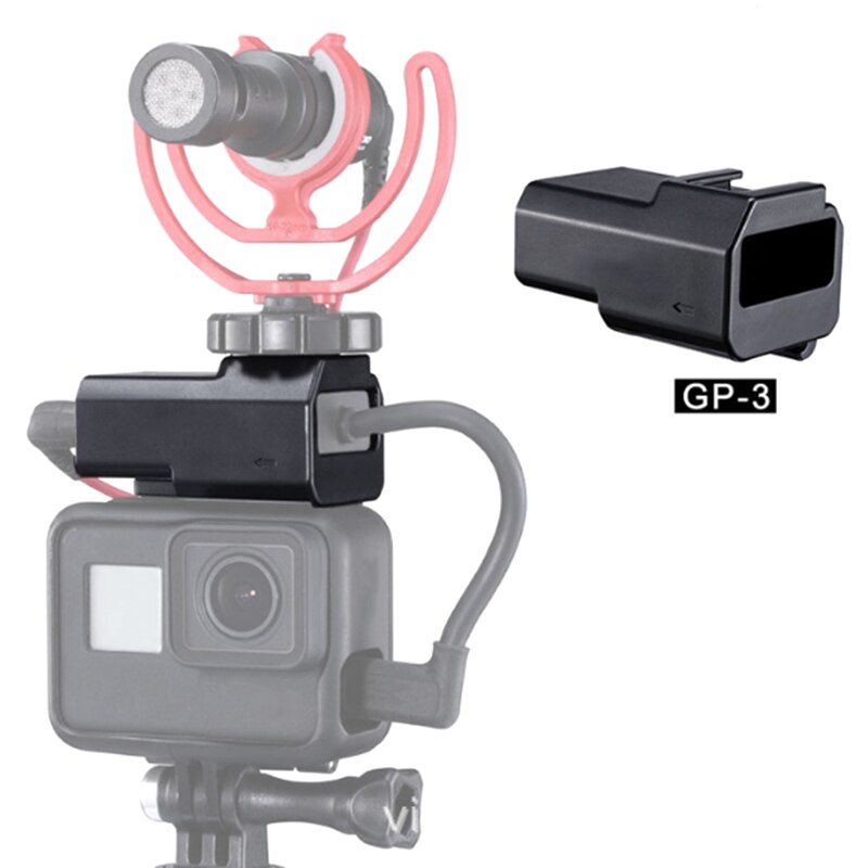 AAAE Top-GP-3 GoPro Microfoon Beugel voor Case Quick Release Adapter voor Gopro 7/6/5 Gopro Accessoires