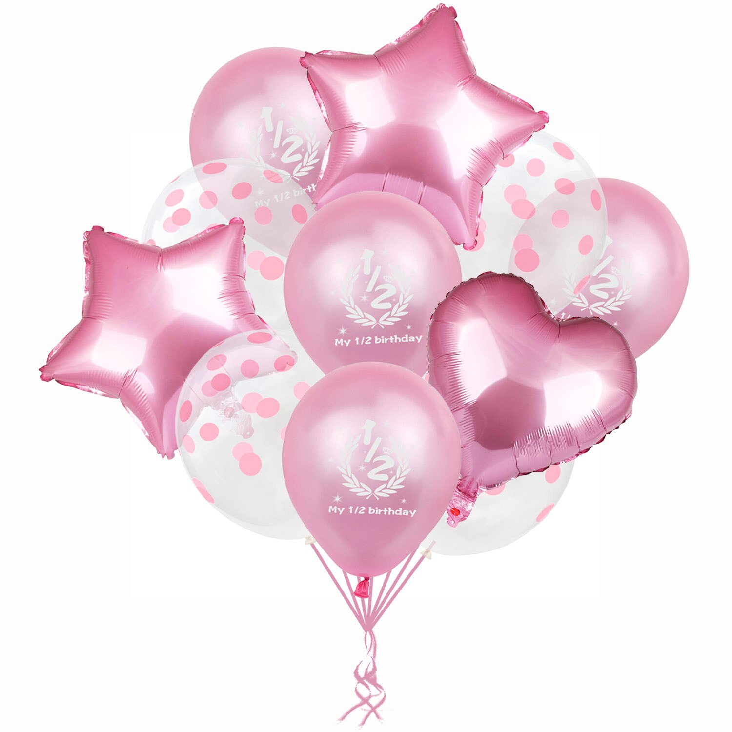 Amawill halv fødselsdag dreng 1/2 fødselsdag blå latex balloner 6 måneder fødselsdagsfest banner det er en pige/dreng dekorationer 7d: 15