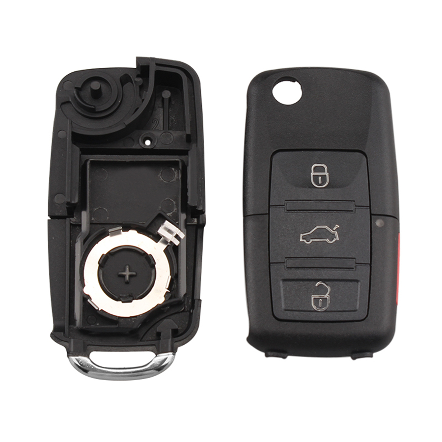 3 + 1 knoppen Flip Remote FOB Key Shell Case voor VW Passat Jetta voor VW Polo Passat B5 B6 golf 4 5 6 Touran Bora Jetta sleutel shell