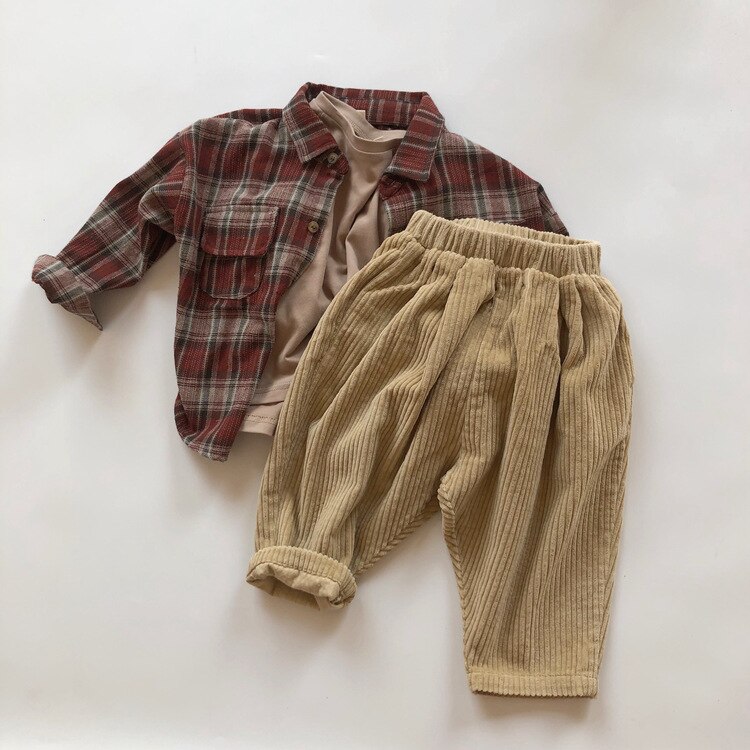 Ins Mode Kinderen Broek Herfst Winter Jongens Kinderen Corduroy Broek Gebreide Broek Kinderen Kleding
