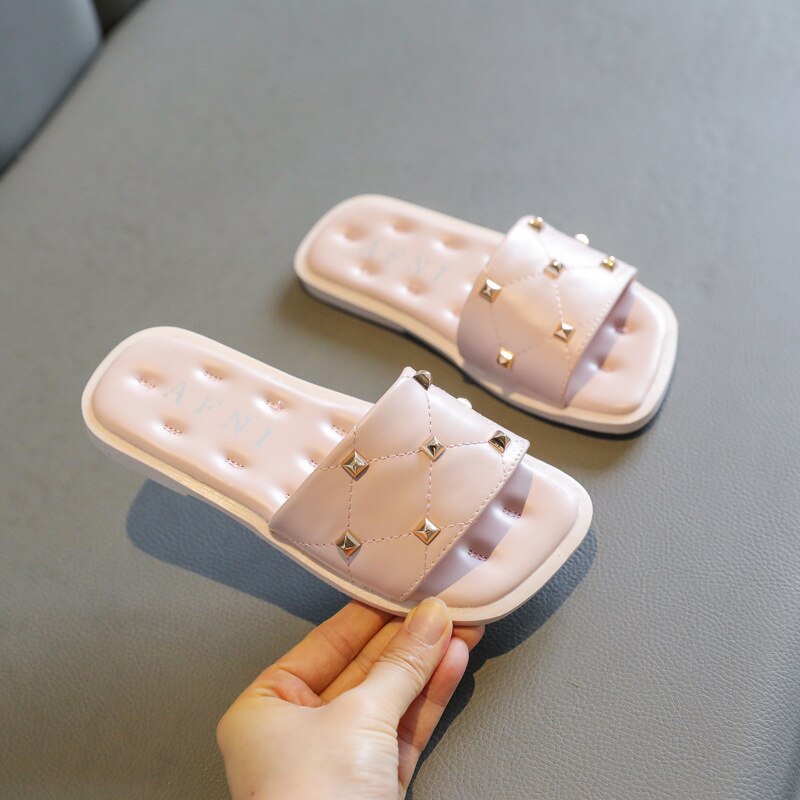 Pantofole per ragazze bambini estivi pantofole da spiaggia per bambini scarpe da principessa alla moda con suola morbida antiscivolo sandali per bambini pantofole per bambini