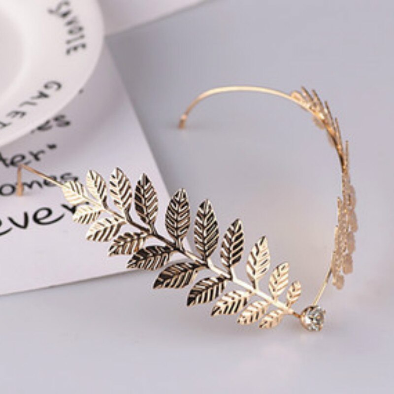 Headdress Gold Olive Leaf Headband Hair Comb Clip Hairpin Crown Jewelry Headpiece Greek Bridal Wedding Hair Accessories: HDSFGsy