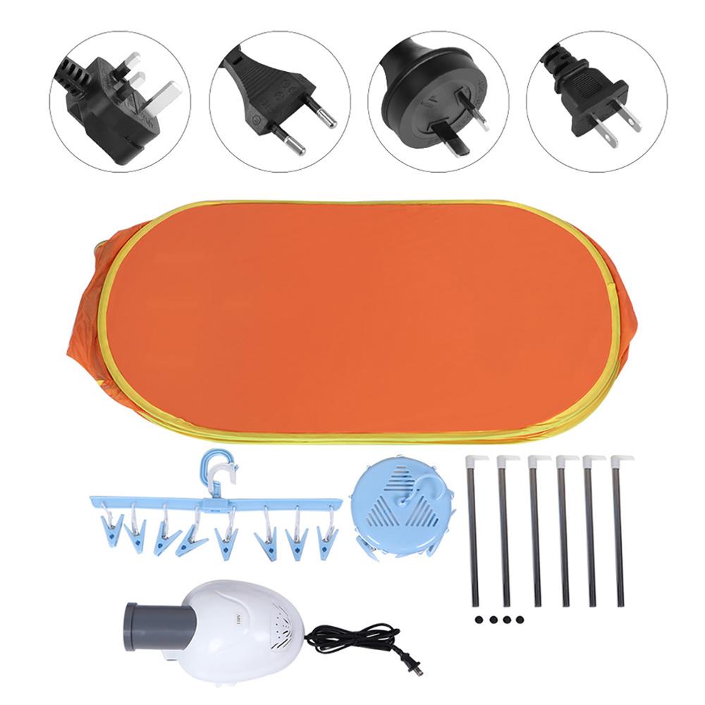 Portable Mini Electric Dryer Bag Household Folding Baby Clothes Drying Machine Electrica Secadora De Ropa Laundry Dryers Orange