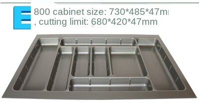 Kitchen Cabinet Chopsticks Tableware Storage Box Plastic Drawer Internal Lattice Partition Tray ABS Drawer Cutlery Tray: Clear
