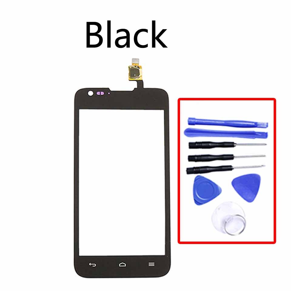 4,5 "pantalla táctil para Huawei Ascend Y550 Y550-L01 \ L02 \ L03 Touch Sensor de panel de pantalla digitalizador pantalla LCD panel de lente de vidrio: Black-With tool