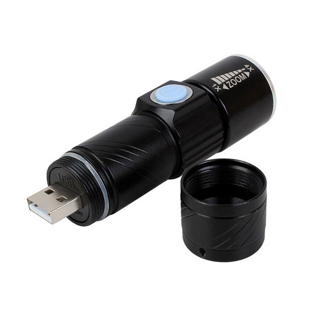 Latarka USB wyróżnij poręczny potężny doprowadziło 3 tryby mini latarka wodoodporna regulacja wiązki światła latarka Usb ładowanie światła nowość